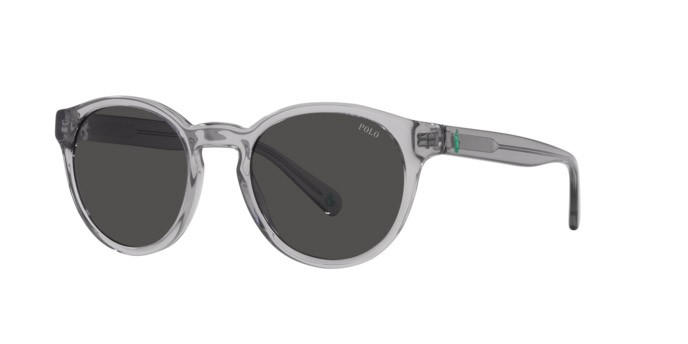 Occhiali da sole Polo PH 4192 (541387) colore grigio trasparente lucido forma rotondo lenti grigio scuro