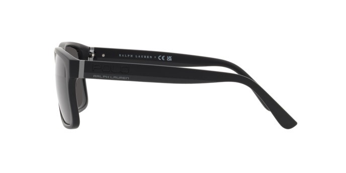 Occhiali da sole Polo PH 4195U (500187) colore nero opaco forma irregolare lenti grigio scuro