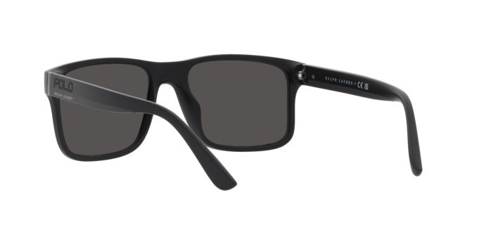 Occhiali da sole Polo PH 4195U (500187) colore nero opaco forma irregolare lenti grigio scuro