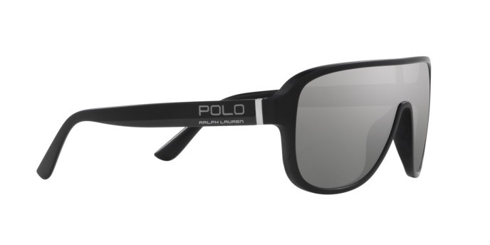 Sonnenbrillen Polo PH 4196U (53896G) farbe nero opaco form unregelmäßig gläser grigio sfumato argento a specchio