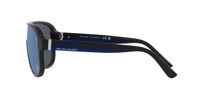 Sonnenbrillen Polo PH 4196U (590055) farbe nero opaco form unregelmäßig gläser blu a specchio