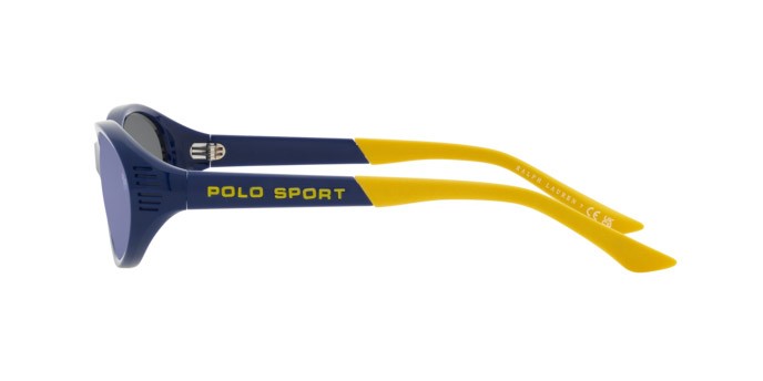 Occhiali da sole Polo PH 4197U (588655) colore shiny heritage blue forma ovale lenti blu specchiato