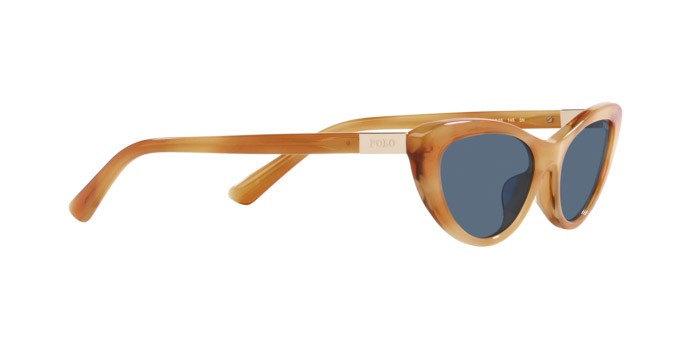 Occhiali da sole Polo PH 4199U (607980) colore shiny light honey havana forma cat eye lenti blu