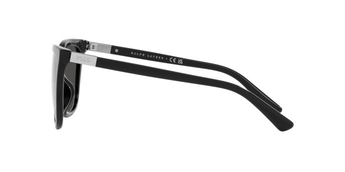 Occhiali da sole Polo PH 4201U (500187) colore nero lucido forma quadrato lenti grigio scuro
