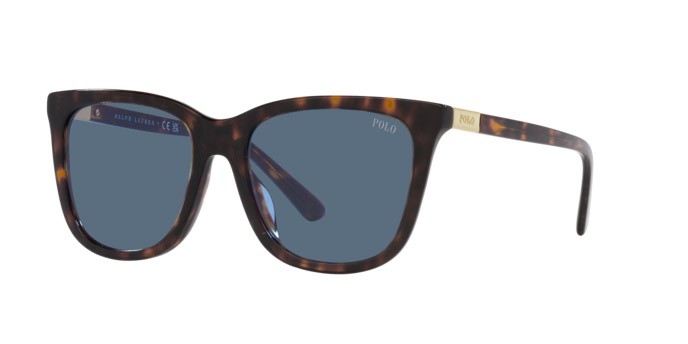 Occhiali da sole Polo PH 4201U (500380) colore havana scuro lucido forma quadrato lenti blu