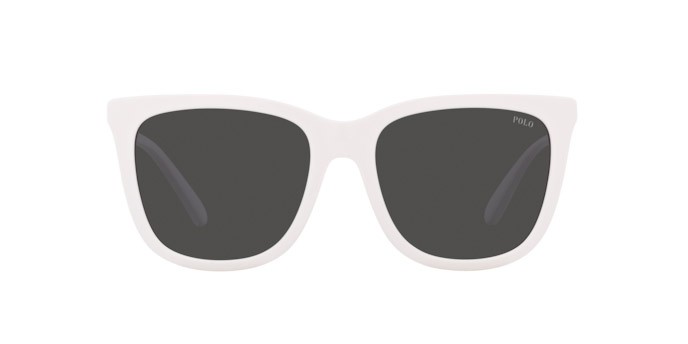Occhiali da sole Polo PH 4201U (554487) colore bianco lucido forma quadrato lenti grigio scuro