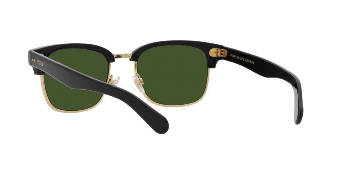 Sunglasses Polo PH 4202 (500171) color nero lucido shape square lenses verde scuro