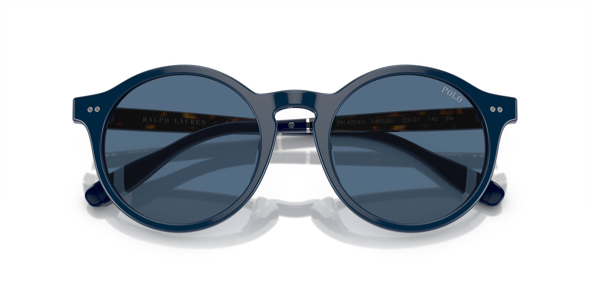 Occhiali da sole Polo PH 4204U (546580) colore blu navy brillante forma pantos lenti blu