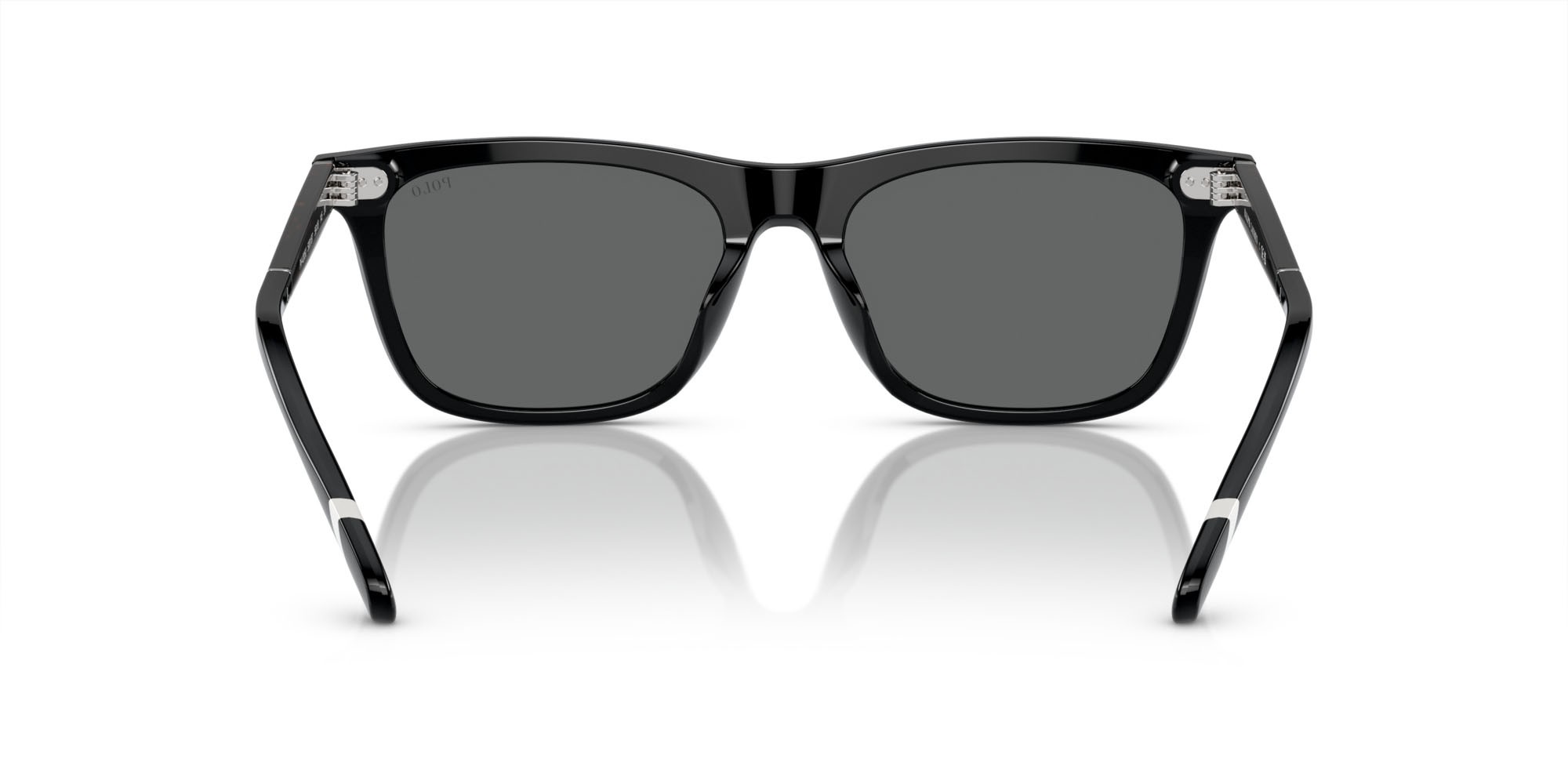 Sunglasses Polo PH 4205U (500187) color nero lucido shape square lenses grigio scuro
