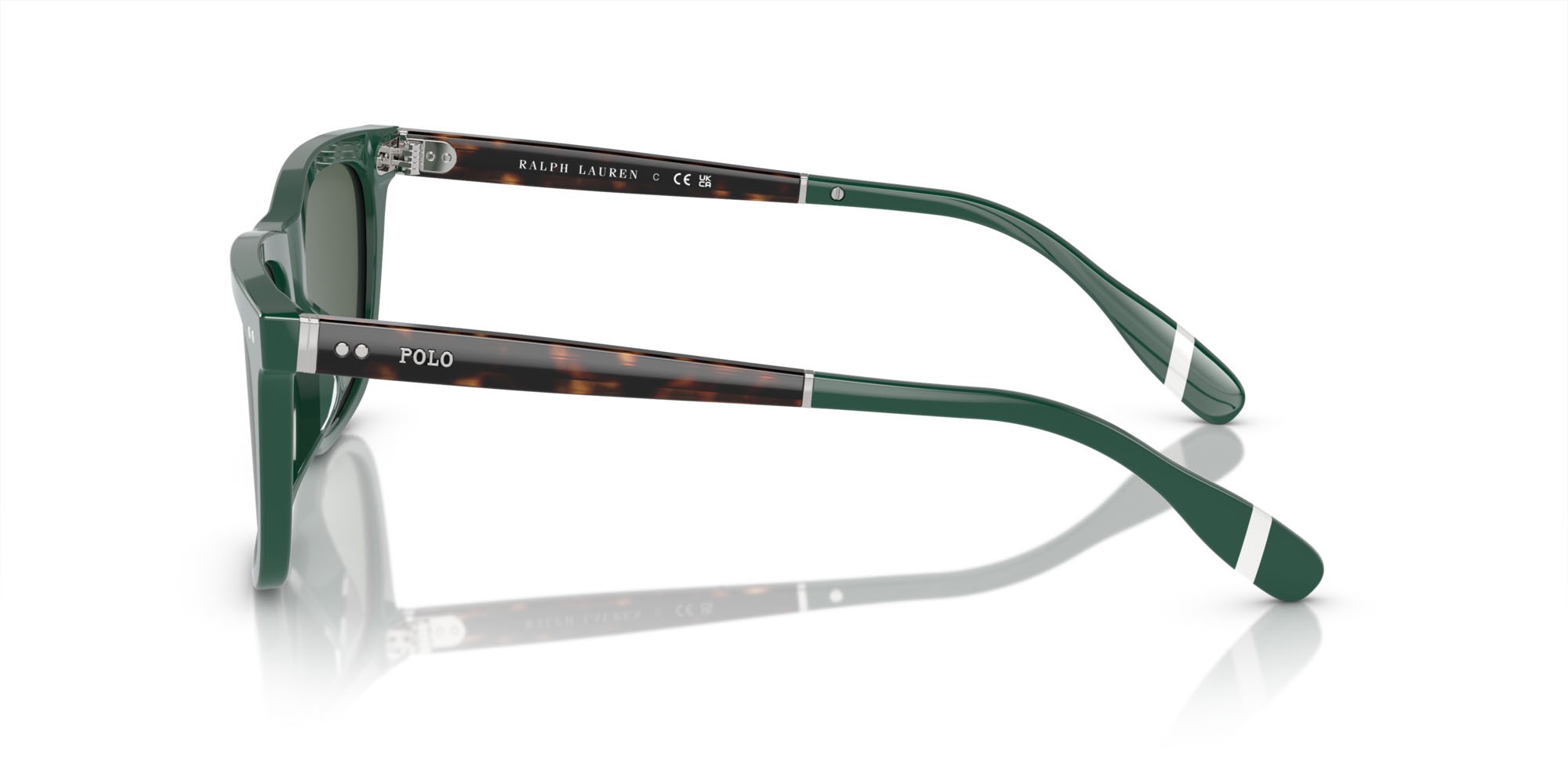 Sunglasses Polo PH 4205U (614171) color verde lucido shape square lenses verde