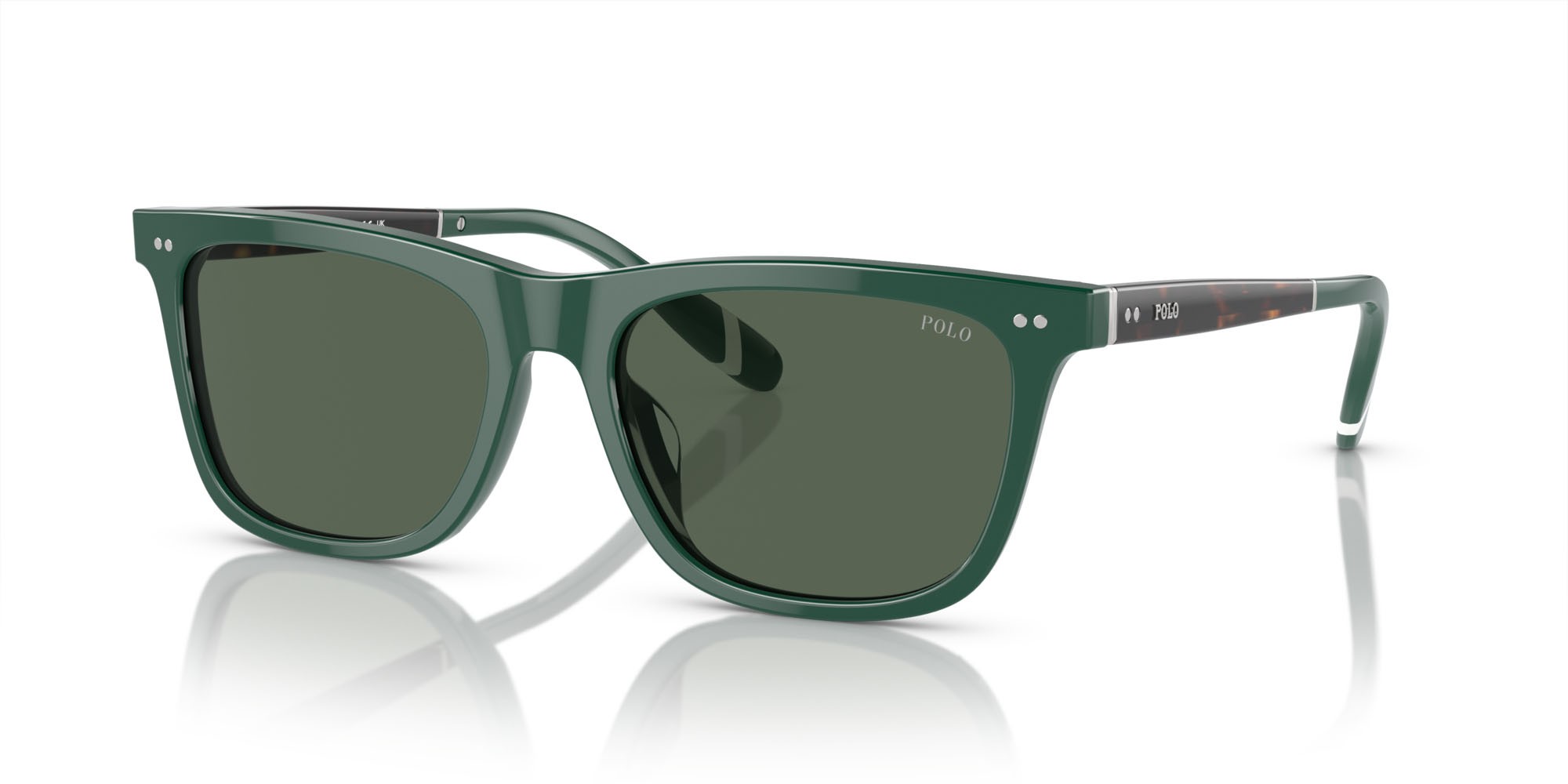 Sunglasses Polo PH 4205U (614171) color verde lucido shape square lenses verde