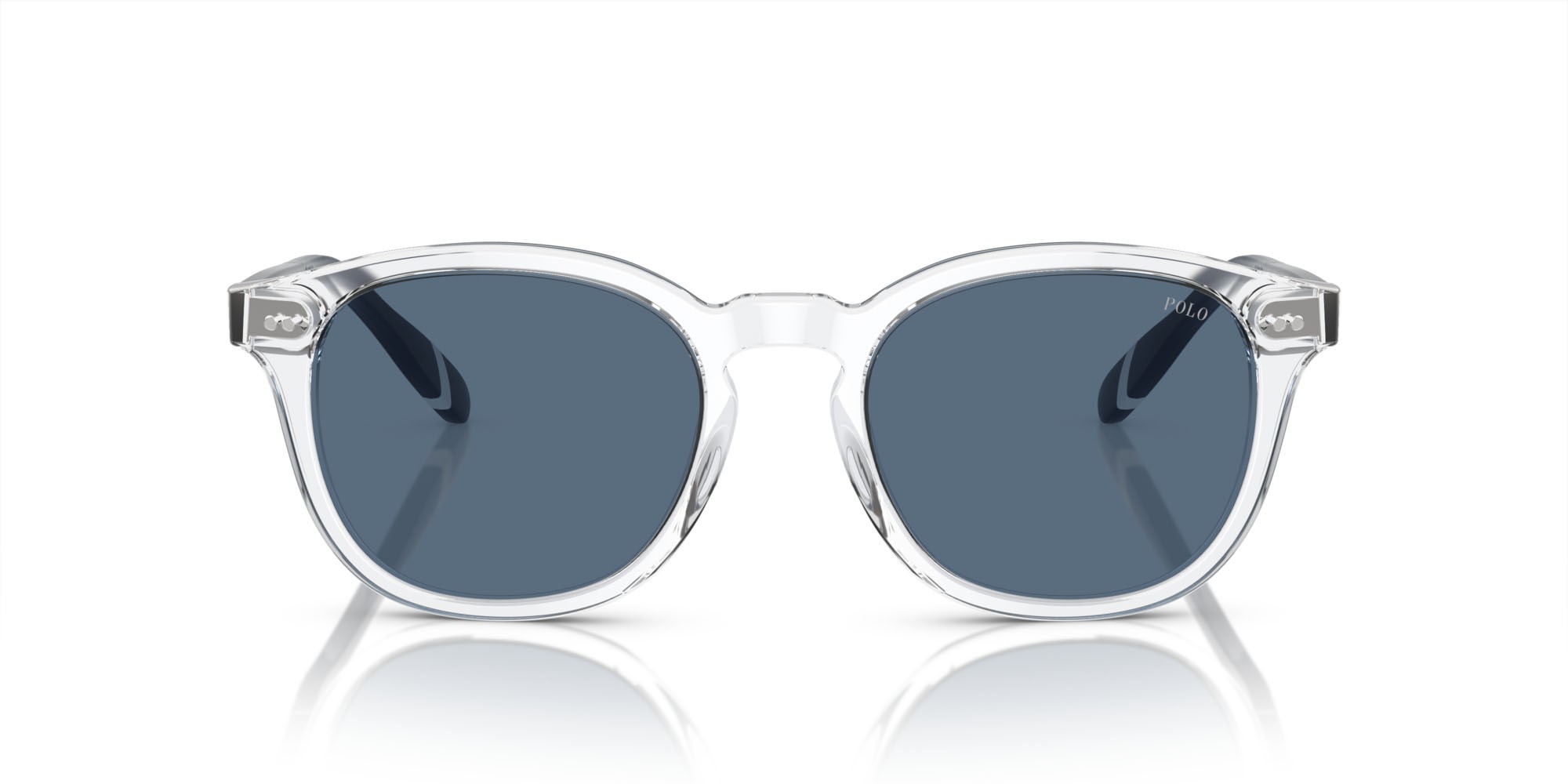 Occhiali da sole Polo PH 4206 (533180) colore crystal brillante forma pantos lenti blu scuro