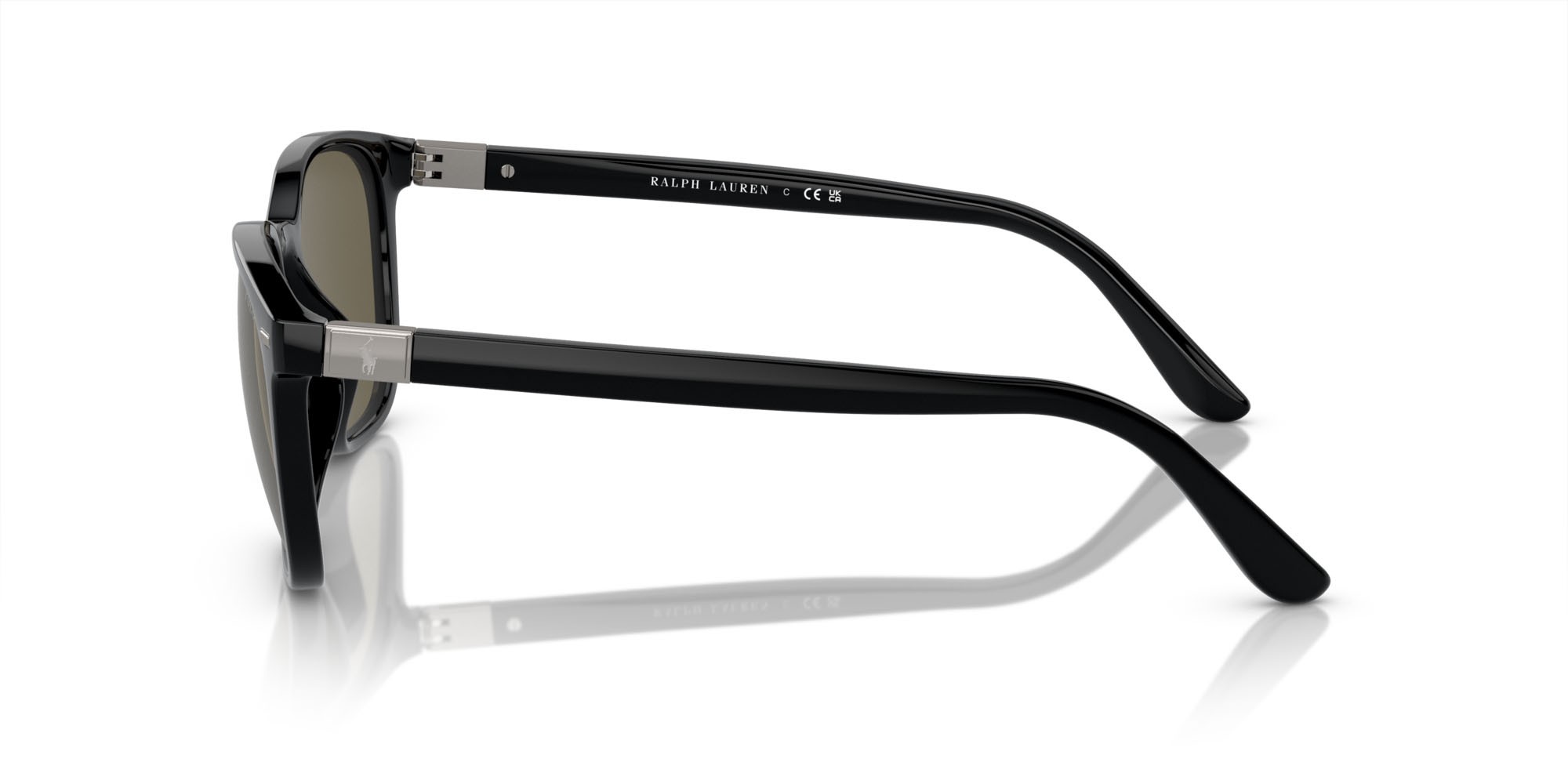Occhiali da sole Polo PH 4208U (5001/3) colore nero lucido forma quadrato lenti marrone