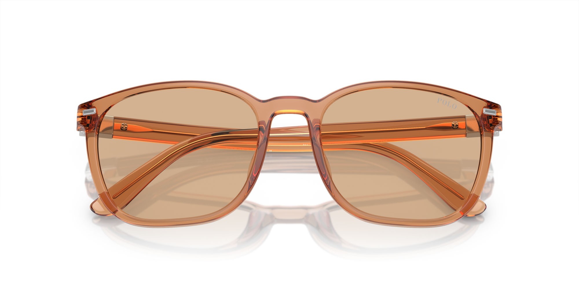 Sonnenbrillen Polo PH 4208U (604873) farbe marrone trasparente lucido form quadratisch gläser marrone chiaro