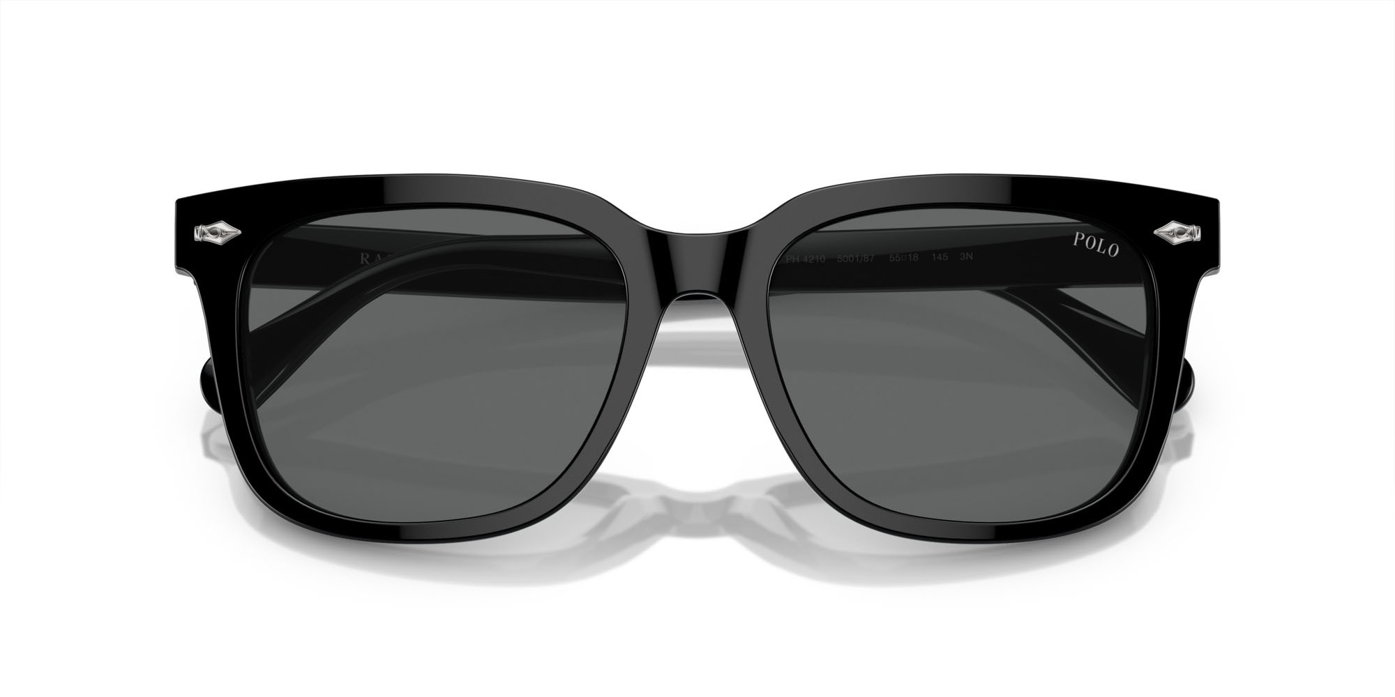 Sonnenbrillen Polo PH 4210 (500187) farbe nero lucido form quadratisch gläser grigio