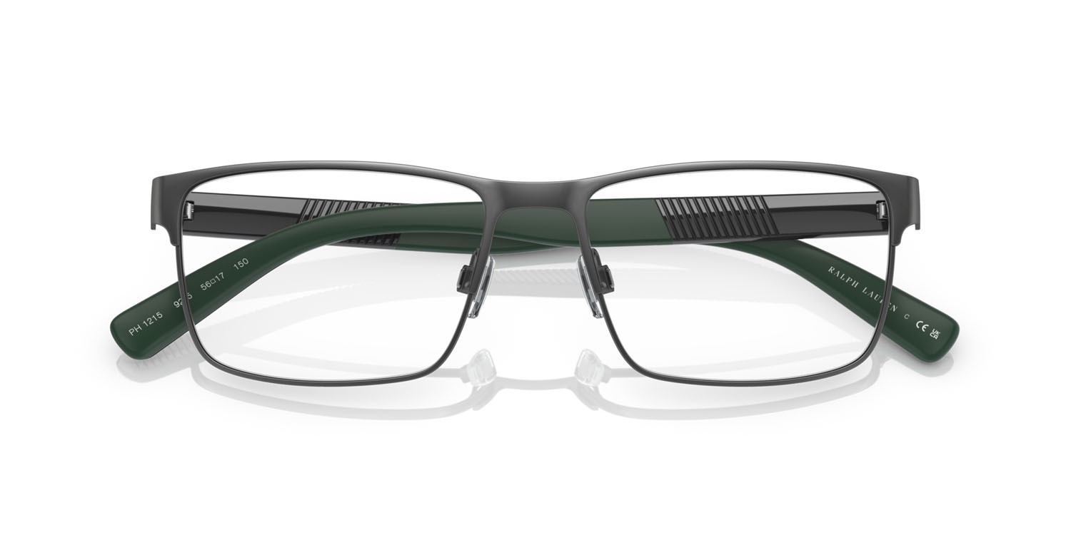 Occhiali da vista Polo PH 1215 (9215) colore gunmetal scuro semi-brillante forma rettangolare lenti lente demo