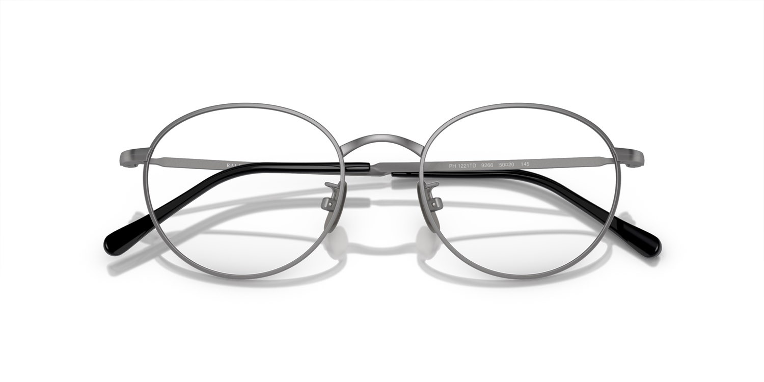 Eyeglasses Polo PH 1221TD (9266) color gunmetal semi-brillante shape round lenses lente demo