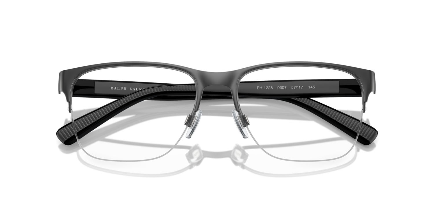 Eyeglasses Polo PH 1228 (9307) color gunmetal scuro semi-brillante shape square lenses lente demo