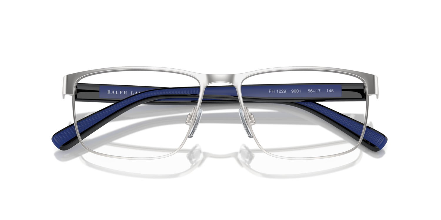 Eyeglasses Polo PH 1229 (9001) color argento semi-brillante shape rectangle lenses lente demo