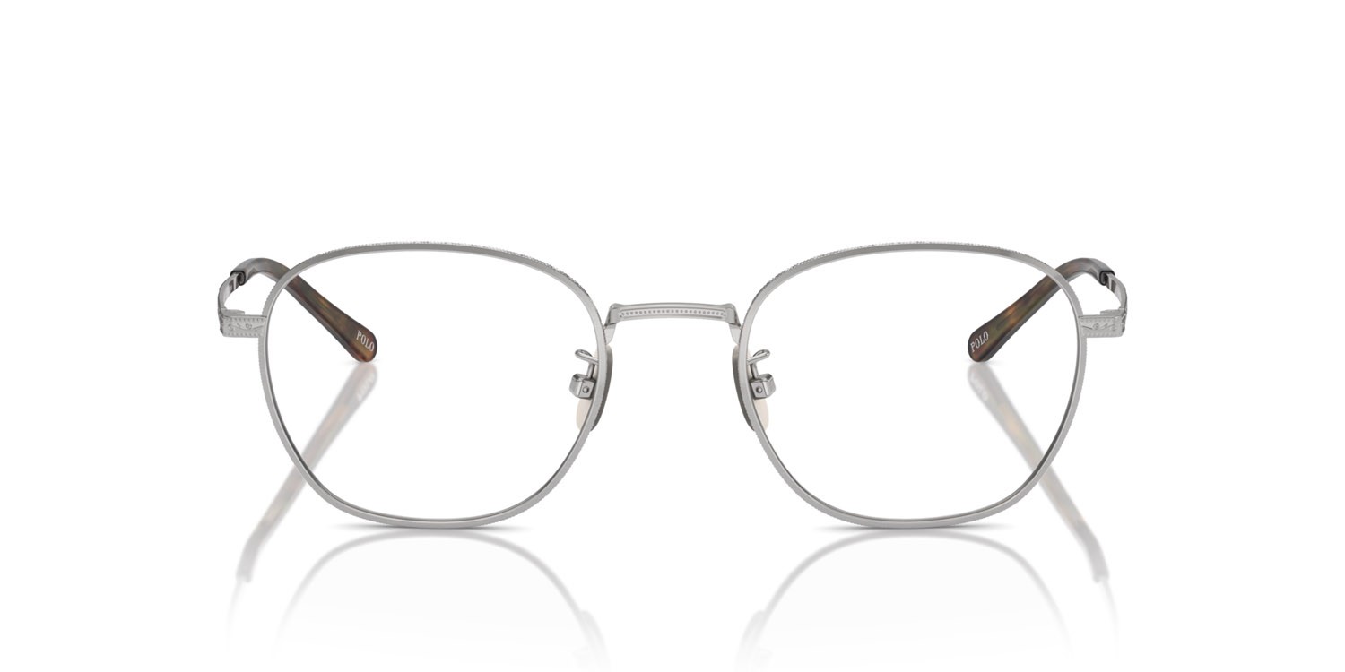 Eyeglasses Polo PH 1230TD (9030) color argento spazzolato lucido shape square lenses lente demo