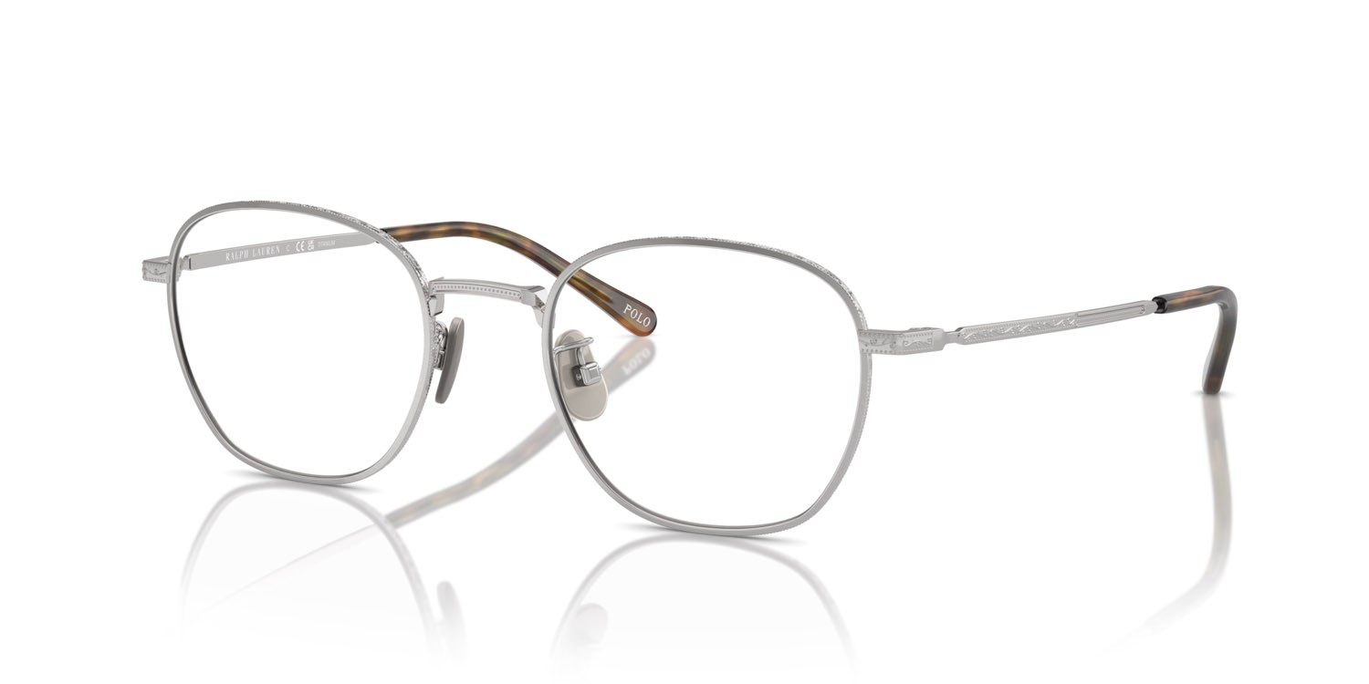 Eyeglasses Polo PH 1230TD (9030) color argento spazzolato lucido shape square lenses lente demo