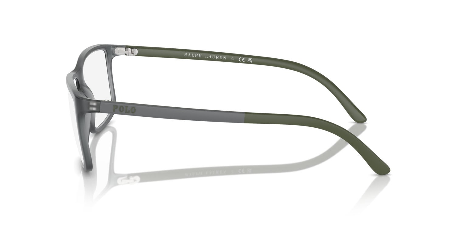 Occhiali da vista Polo PH 2126 (5763) colore grigio opaco trasparente forma rettangolare lenti lente demo