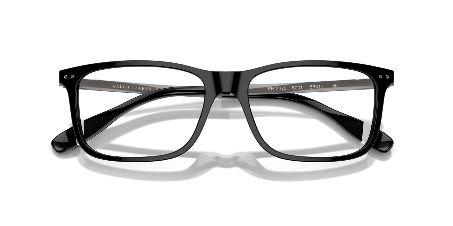 Occhiali da vista Polo PH 2273 (5001) colore nero lucido forma rettangolare lenti lente demo