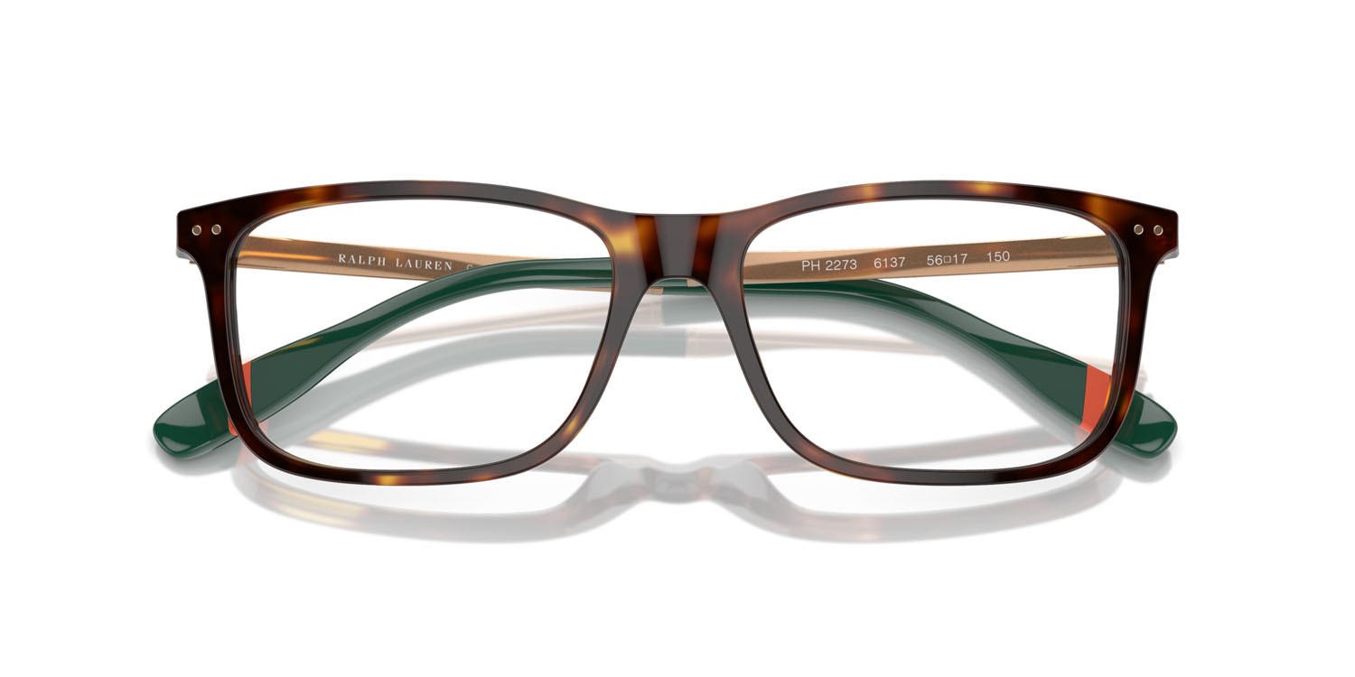 Occhiali da vista Polo PH 2273 (6137) colore marrone tartarugato brillante forma rettangolare lenti lente demo