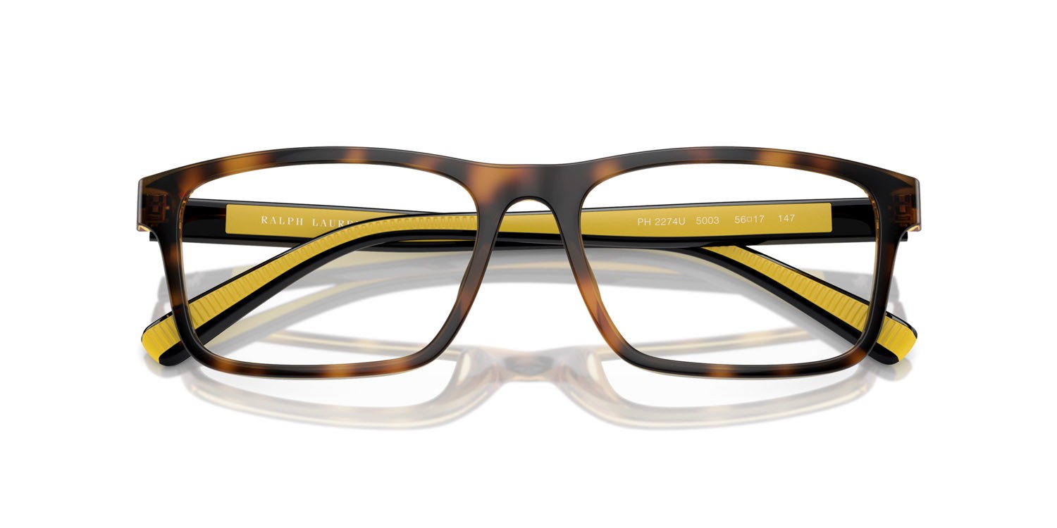 Occhiali da vista Polo PH 2274U (5003) colore havana lucido forma rettangolare lenti lente demo