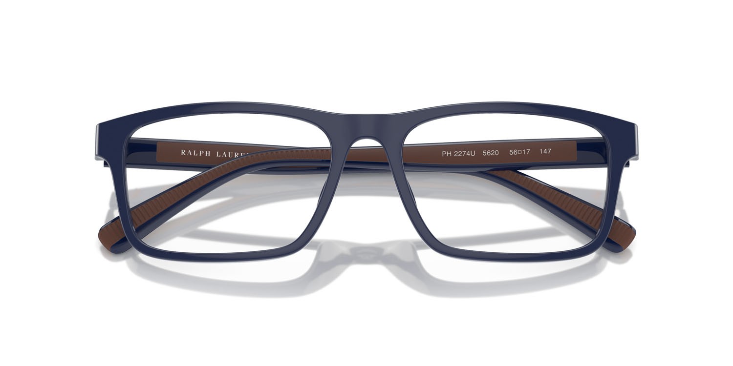 Occhiali da vista Polo PH 2274U (5620) colore blu navy brillante forma rettangolare lenti lente demo