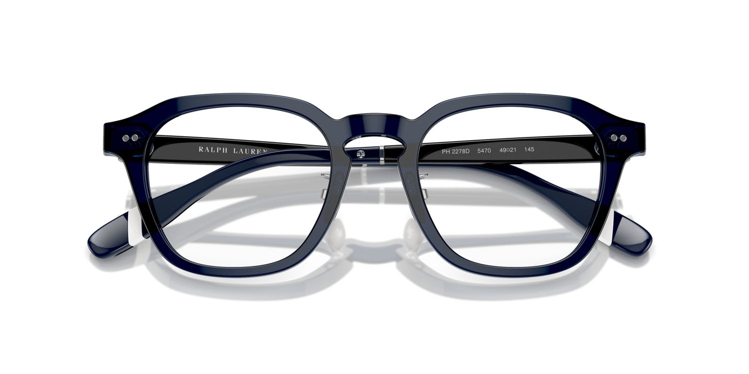Occhiali da vista Polo PH 2278D (5470) colore blu trasparente lucido forma quadrato lenti lente demo