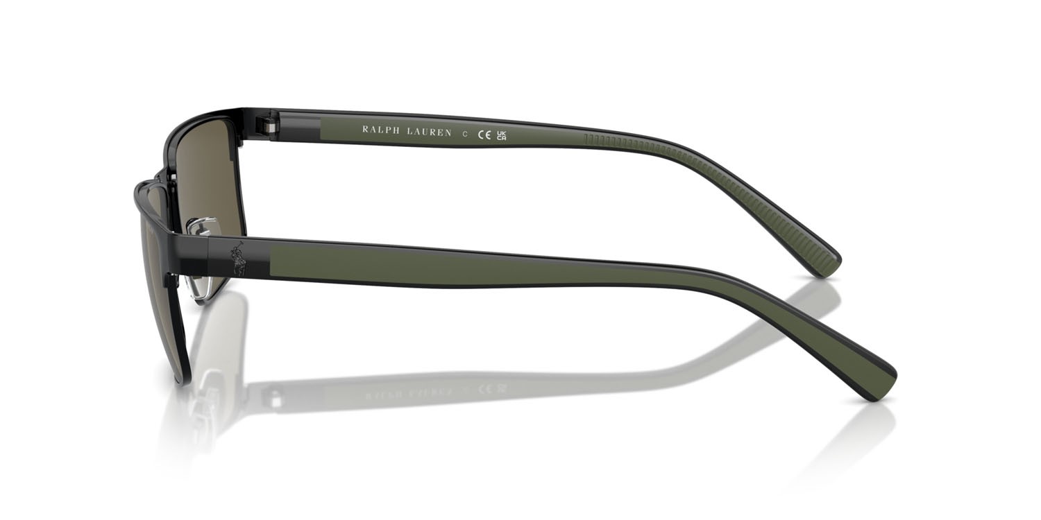 Occhiali da sole Polo PH 3155 (9258/3) colore nero lucido forma rettangolare lenti marrone
