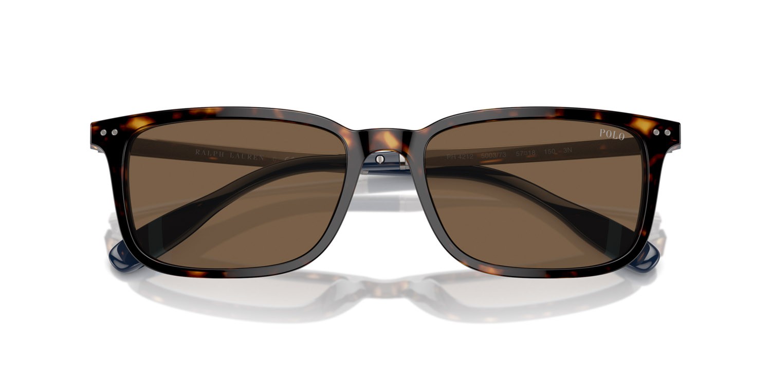Occhiali da sole Polo PH 4212 (500373) colore havana scuro lucido forma rettangolare lenti marrone