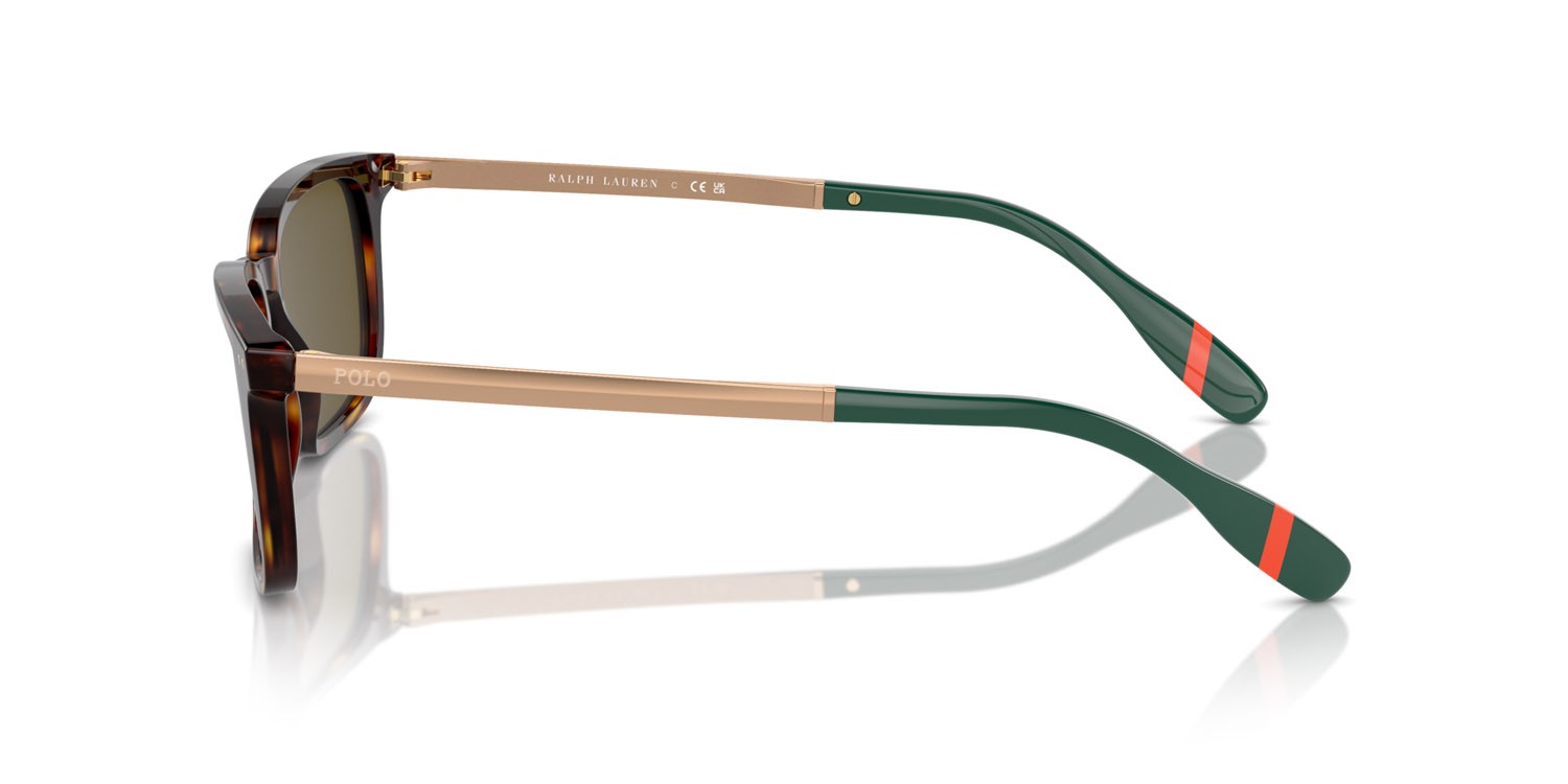 Occhiali da sole Polo PH 4212 (613773) colore marrone tartarugato brillante forma rettangolare lenti verde oliva