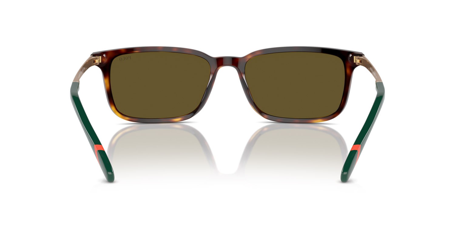 Occhiali da sole Polo PH 4212 (613773) colore marrone tartarugato brillante forma rettangolare lenti verde oliva