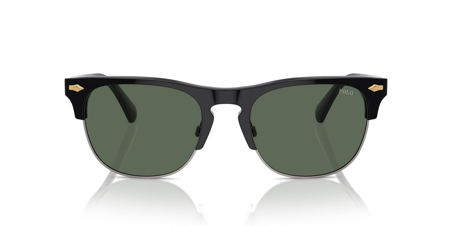 Sunglasses Polo PH 4213 (500187) color nero lucido shape square lenses grigio scuro