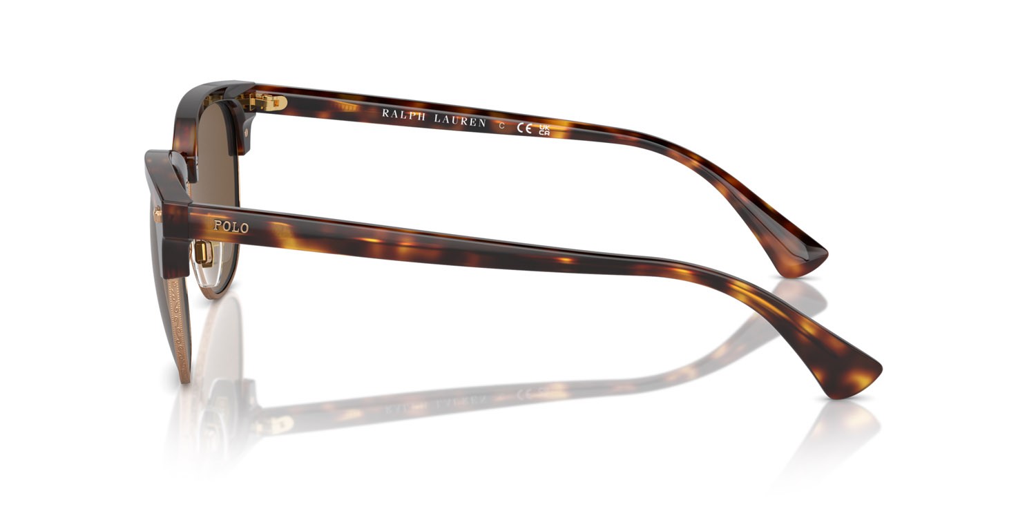 Occhiali da sole Polo PH 4217 (613773) colore marrone tartarugato brillante forma rotondo lenti marrone