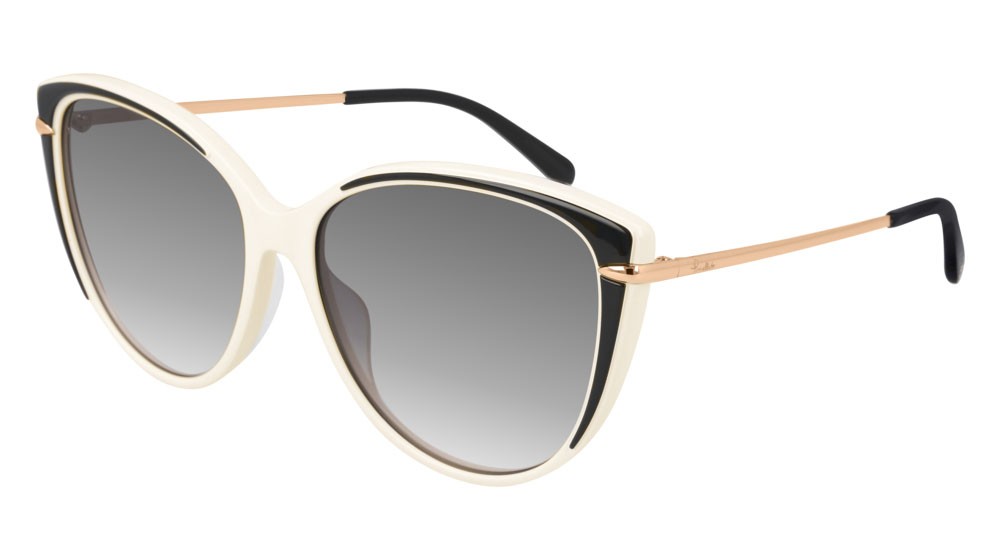 Sunglasses Pomellato PM0088S-001 color gold shape cat eye lenses grey