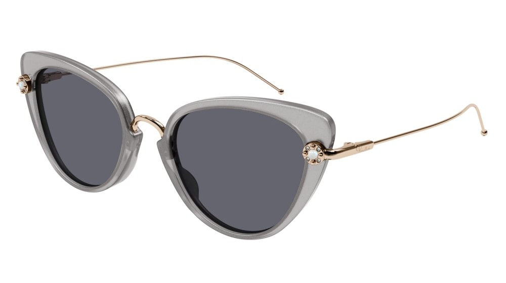 Sunglasses Pomellato PM0097S-001 color gold shape cat eye lenses grey