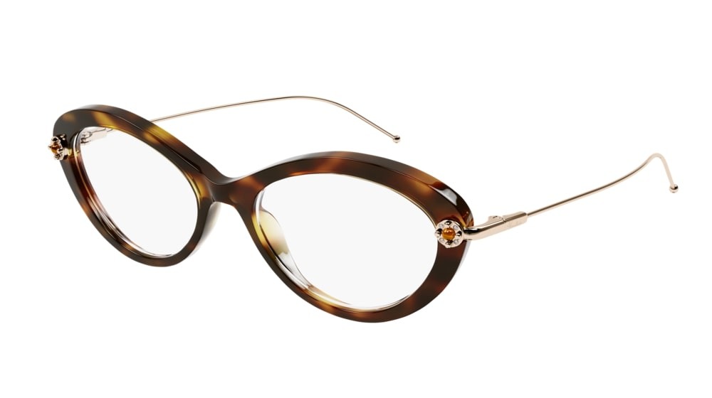 Occhiali da vista Pomellato PM0099O-002 colore gold forma rotondo lenti transparent