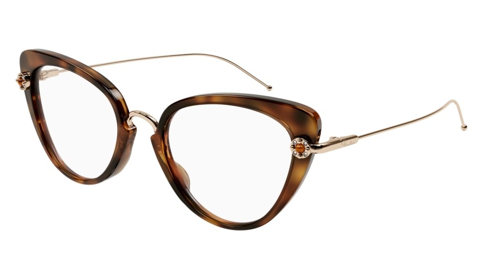 Occhiali da vista Pomellato PM0100O-002 colore gold forma cat eye lenti transparent