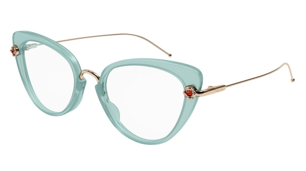 Occhiali da vista Pomellato PM0100O-003 colore gold forma cat eye lenti transparent