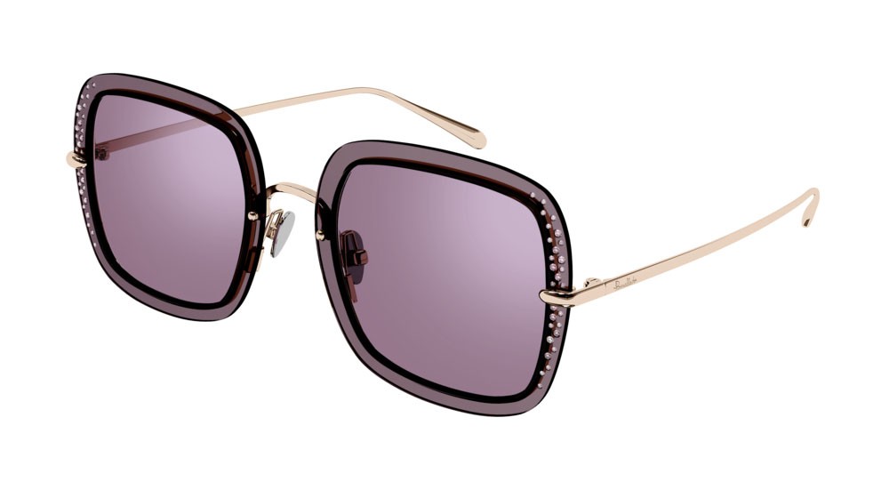 Sonnenbrillen Pomellato PM0106S-002 farbe gold form geometrisch gläser violet