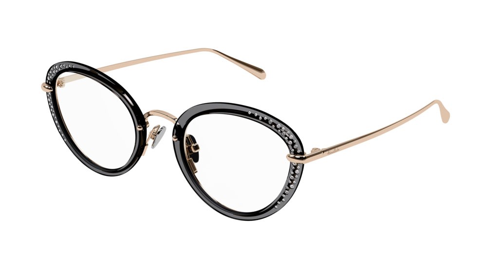 Occhiali da vista Pomellato PM0107O-004 colore gold forma cat eye lenti transparent