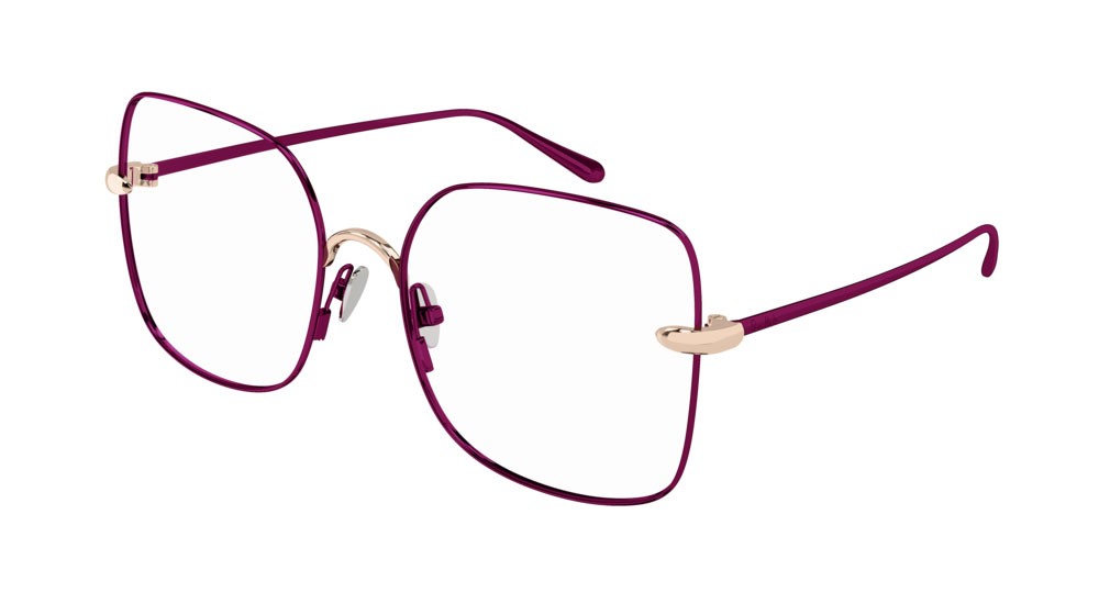 Occhiali da vista Pomellato PM0108O-002 colore violet forma rettangolare lenti transparent