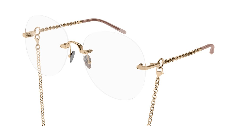 Occhiali da vista Pomellato PM0115O-003 colore oro forma aviator lenti trasparente
