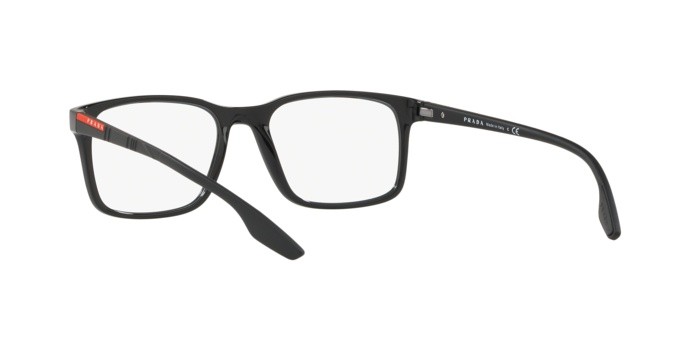 Brillen Prada Linea Rossa PS 01LV (1AB1O1) farbe black form quadratisch gläser demo lens