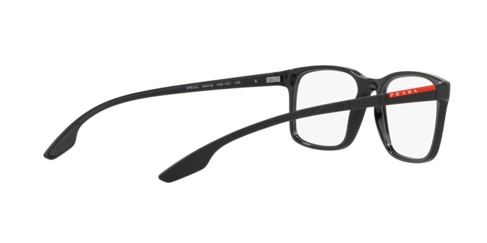 Brillen Prada Linea Rossa PS 01LV (1AB1O1) farbe black form quadratisch gläser demo lens