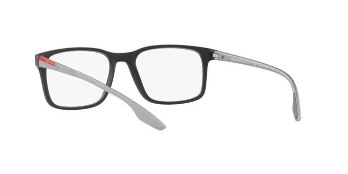 Brillen Prada Linea Rossa Lifestyle PS 01LV (4901O1) farbe black rubber form quadratisch gläser demo lens