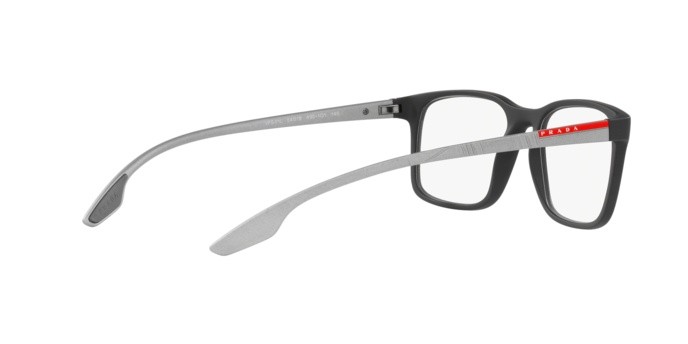 Brillen Prada Linea Rossa Lifestyle PS 01LV (4901O1) farbe black rubber form quadratisch gläser demo lens